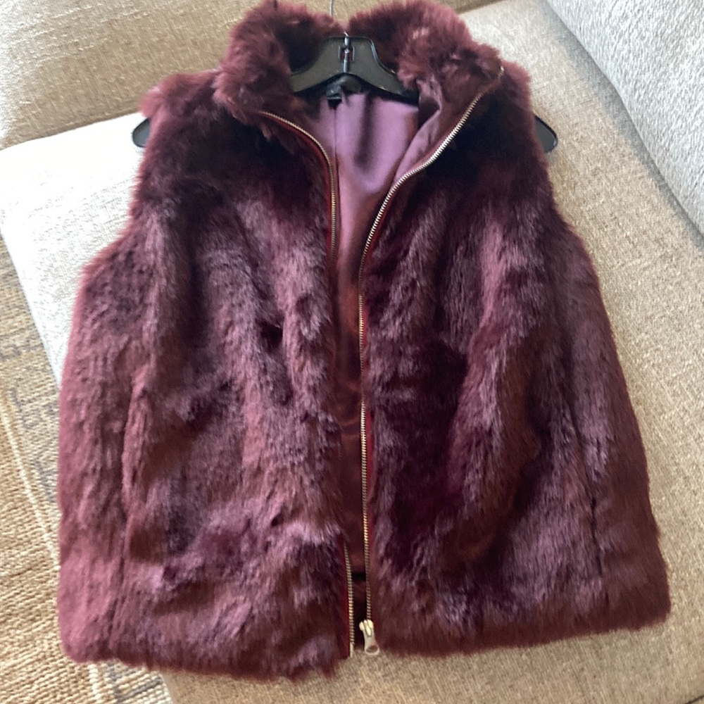 J crew faux fur vest